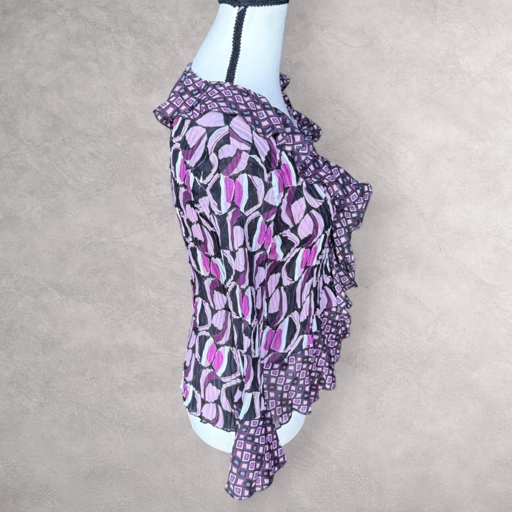 Sunny Leigh Purple Patterned Women's Top - Picture 5 of 8